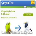 CarryoutText  — быстро преобразует текст в MP3 аудио-файл.