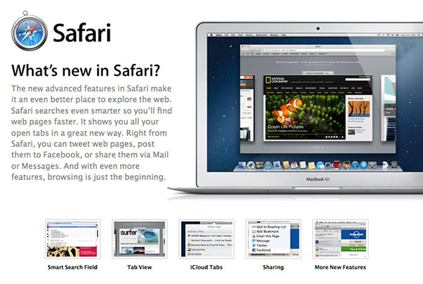 safari 6 - удобный браузер дkz работы в интернете.