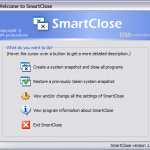Как закрыть и восстановить все запущенные приложения с помощью SmartClose.